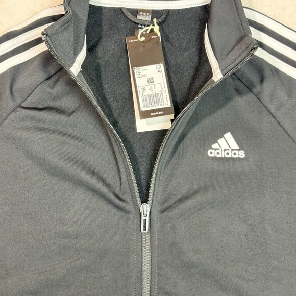 Adidas Women's M Slim Fit Warm-Up 3-Stripes Athletic Track Jacket Full Zip NEW - Picture 8 of 15